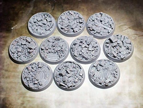 Secret Weapon Miniatures 32mm Beveled Bases - Urban Rubble