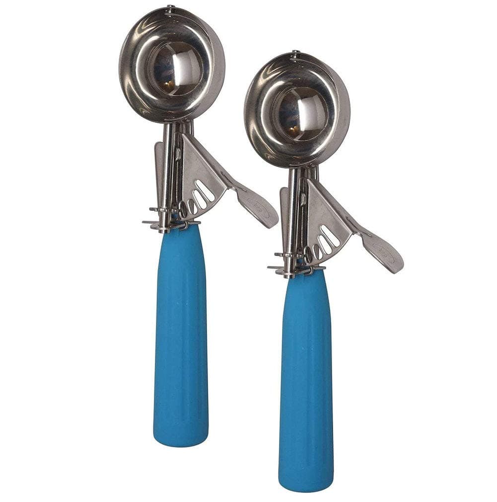 Meadow Lane Ice Cream Scoop With Trigger Lever and Comfort Grip Handle, Colors Vary, 2-pack