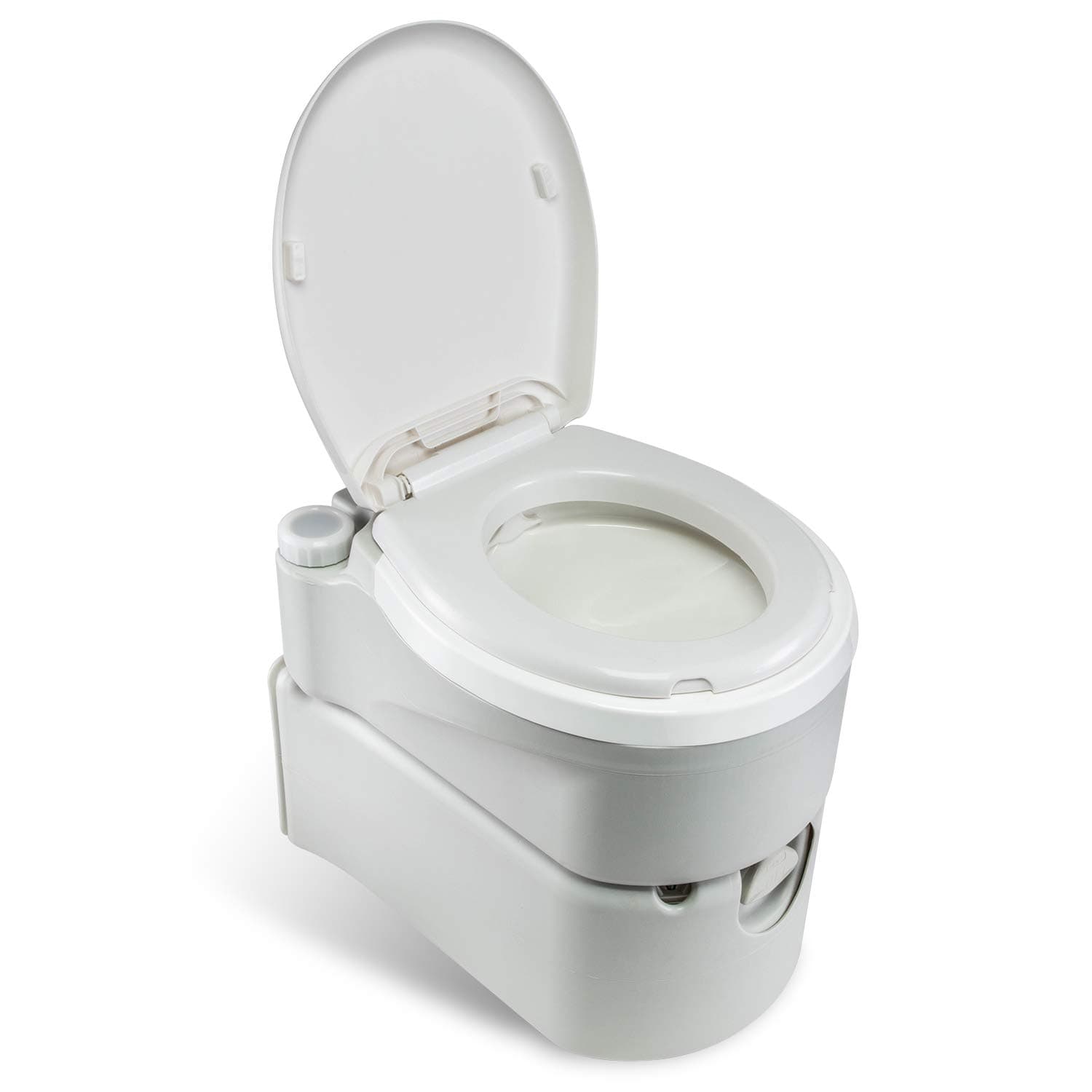 Hike Crew Portable Cassette Toilet | Full-Size Travel Toilet w/ 17L Fresh Water Tank & Removable High-Capacity 24L Cartridge Waste Tank w/Wheels | For Camping or Installation in RV, Camper Van, Etc.