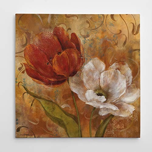WEXFORD HOME Flower Duet II Gallery Wrapped Canvas Wall Art, 32x32