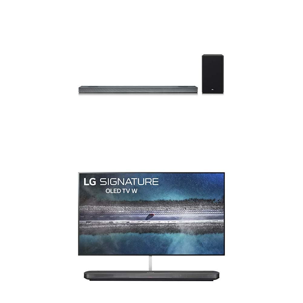 LG Signature OLED65W9PUA Alexa Built-in W9 65" 4K Ultra HD Smart OLED TV with 4.1.2 Channel High Res Audio Sound Bar w/Meridian Technology, Dolby Atmos