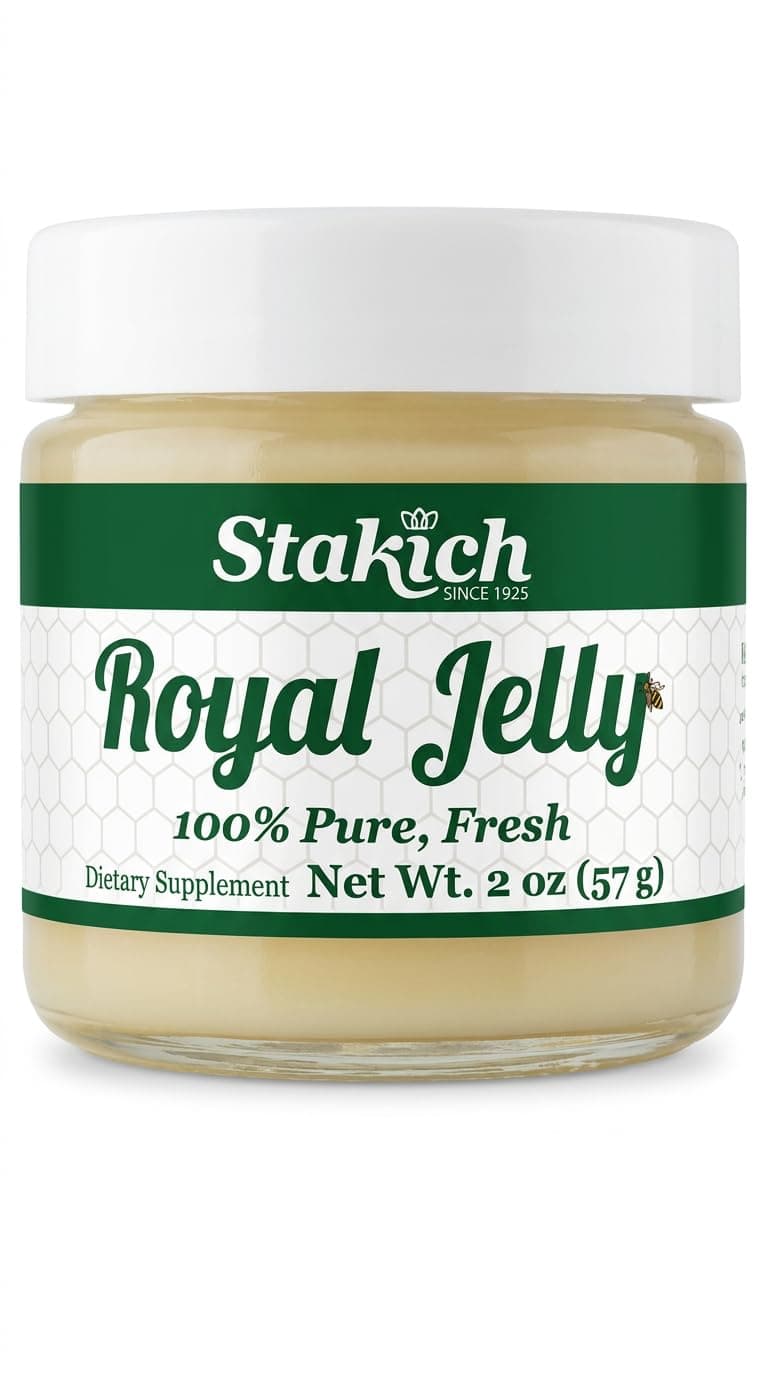 Stakich FRESH ROYAL JELLY 2-OZ - 100% Pure All Natural Top Quality -