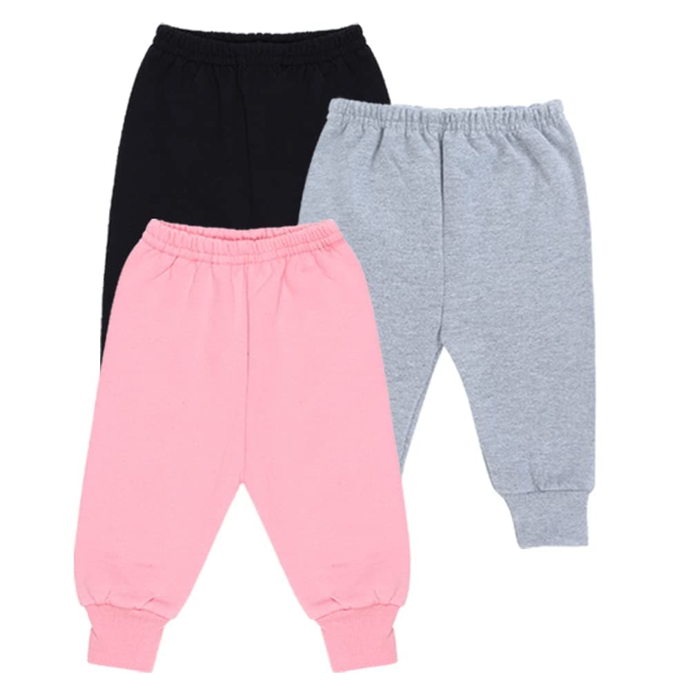 Unisex Baby Winter Warm Pants Kids Fleece Pajamas Leggings Combo Set of 3