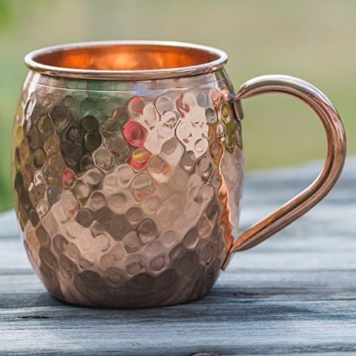 Classique Maison Moscow Mule Solid Copper Mug, 16-Ounce
