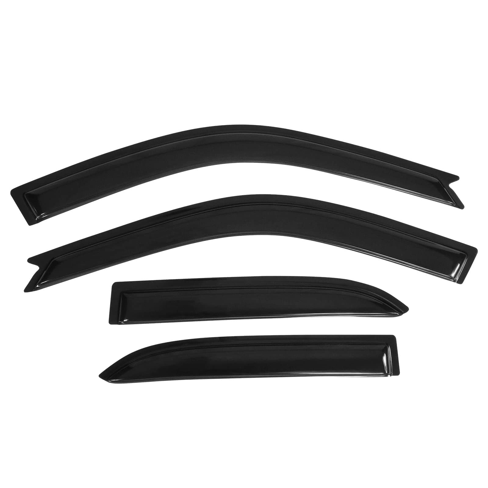 Window Visor Compatible With 2001-2005 Lexus Is300 4 Door | Slim Style Acrylic Smoke Tinted Sun Rain Wind Guards Shield Vent by IKON MOTORSPORTS | 2002 2003 2004