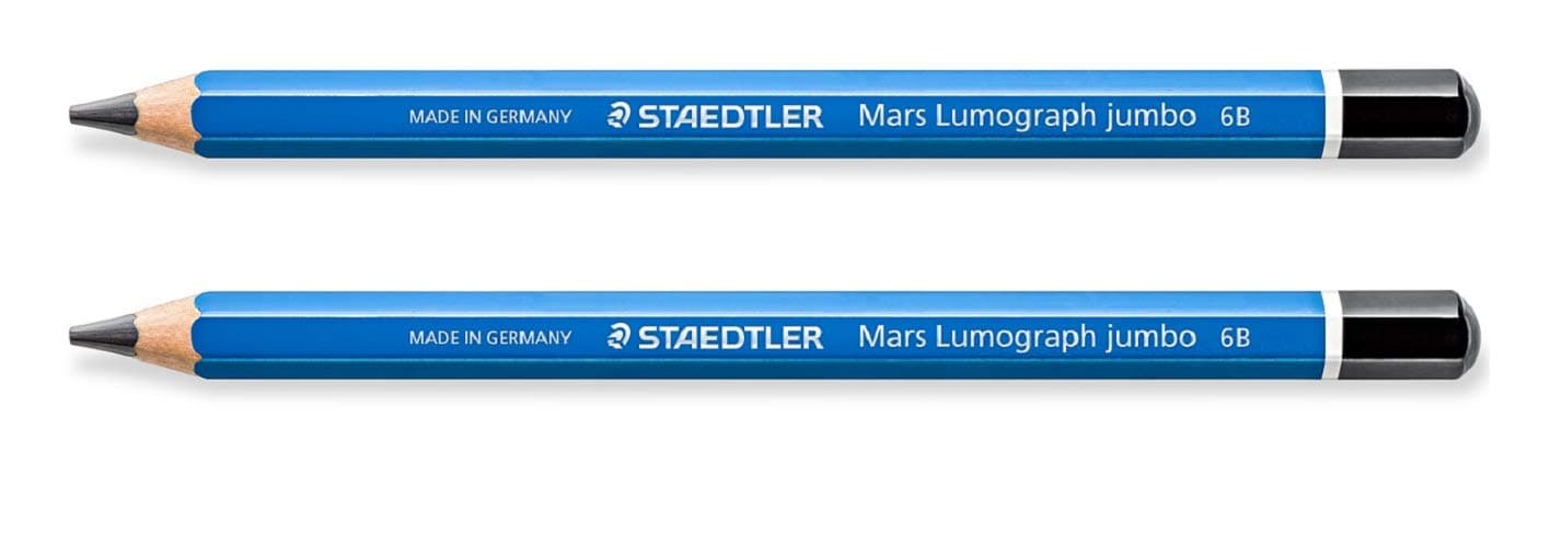 Staedtler Mars Lomography Jumbo 6B Degree Pencils - Pouch Pack of 2 nos. pencils