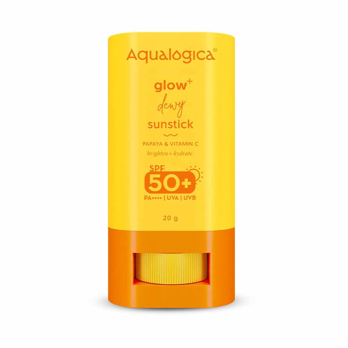 Aqualogica Glow+ Dewy Sunstick With Papaya & Vitamin C - 20G, Spf 30, Spf 50, All
