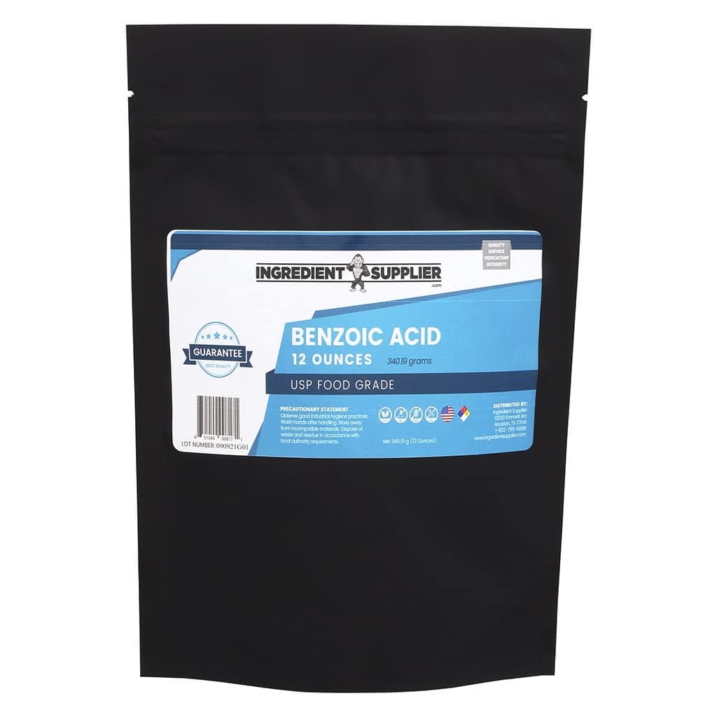 Glycerin Supplier Benzoic Acid, 12 Oz. - USP Food and Pharmaceutical Grade - Highest Purity