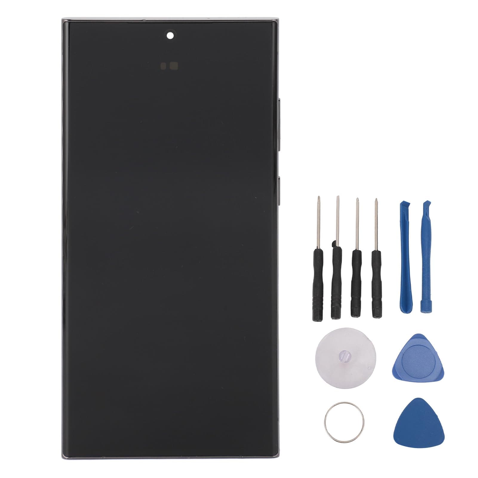 Screen Assembly for S23 Ultra US Version, OLED Screen Replacement with Frame and Repair Tool, Digitizer Assembly, with Fingerprint Function