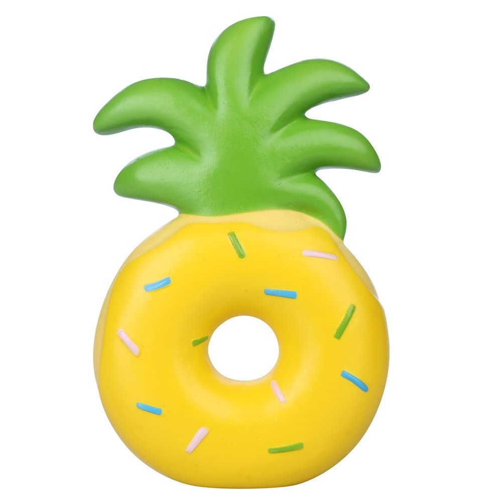 VLAMPO squishies Pineapple Donut Squishy Slow Rising Stress Toys 6.1 Yellow 1 Pieces Jumbo Size