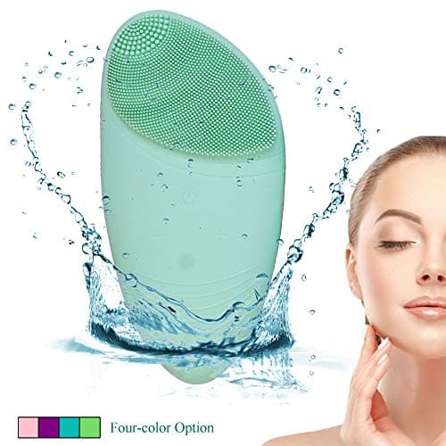 Facial Cleansing Brush for Deep Cleansing, Exfoliating, Green