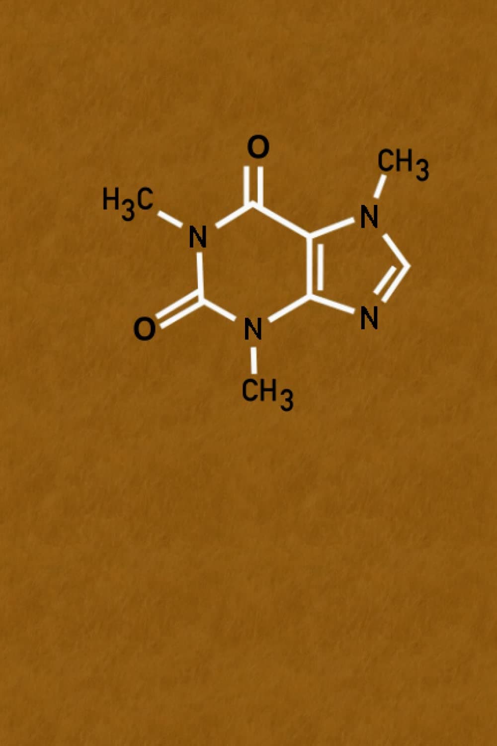 The chemical structure of Coffee: Latte brown Java Notebook