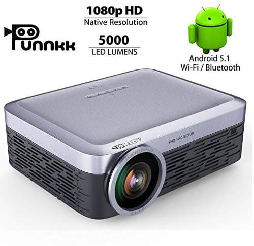 Android F1 Projector Native 1080P Full HD 5000 Lumens 4k LED Video with in-Built HI-FI Sound