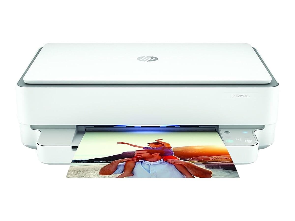 HP ENVY 6055 Wireless All-in-One Printer, Mobile Print, Scan & Copy, HP Instant Ink ready, Works with Alexa (5SE16A)