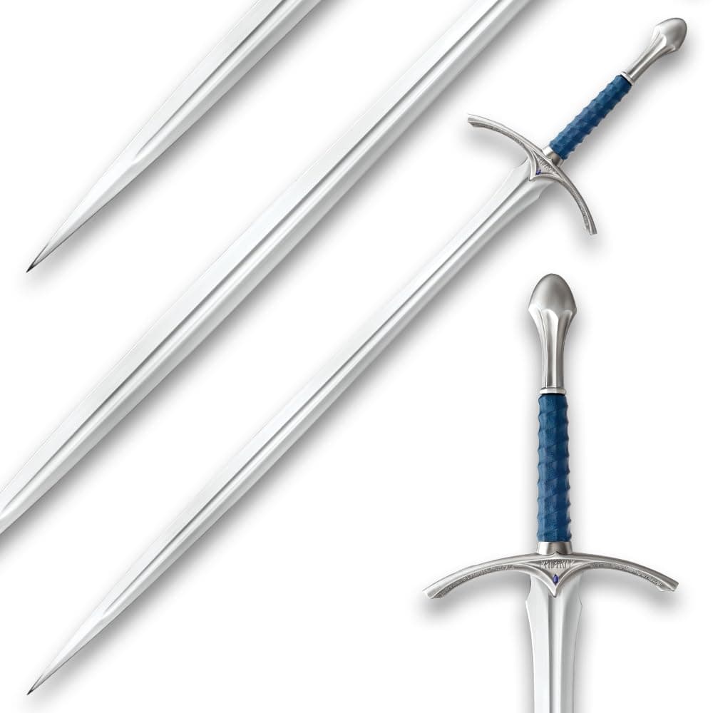United Cutlery Lord of the Rings Glamdring Sword | Officially Licensed Replica | Sword of Gandalf | 35 1/4" Mirror Polished Stainless Steel Blade