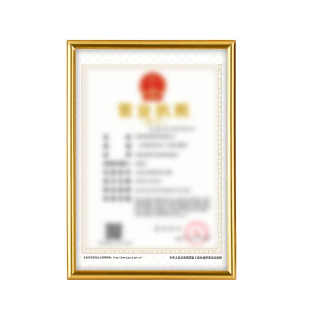 Boburyl A4 Certificate Box Business License Award Box Wall Wall Award Box Commercial Photo Picture Frame Document Holder Gold