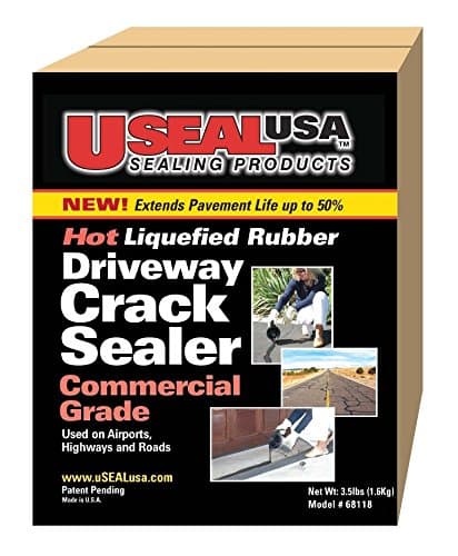 UsealUSA Hot Liquefied Rubber Driveway Crack Sealer Contractor's 6 pack #68118CP