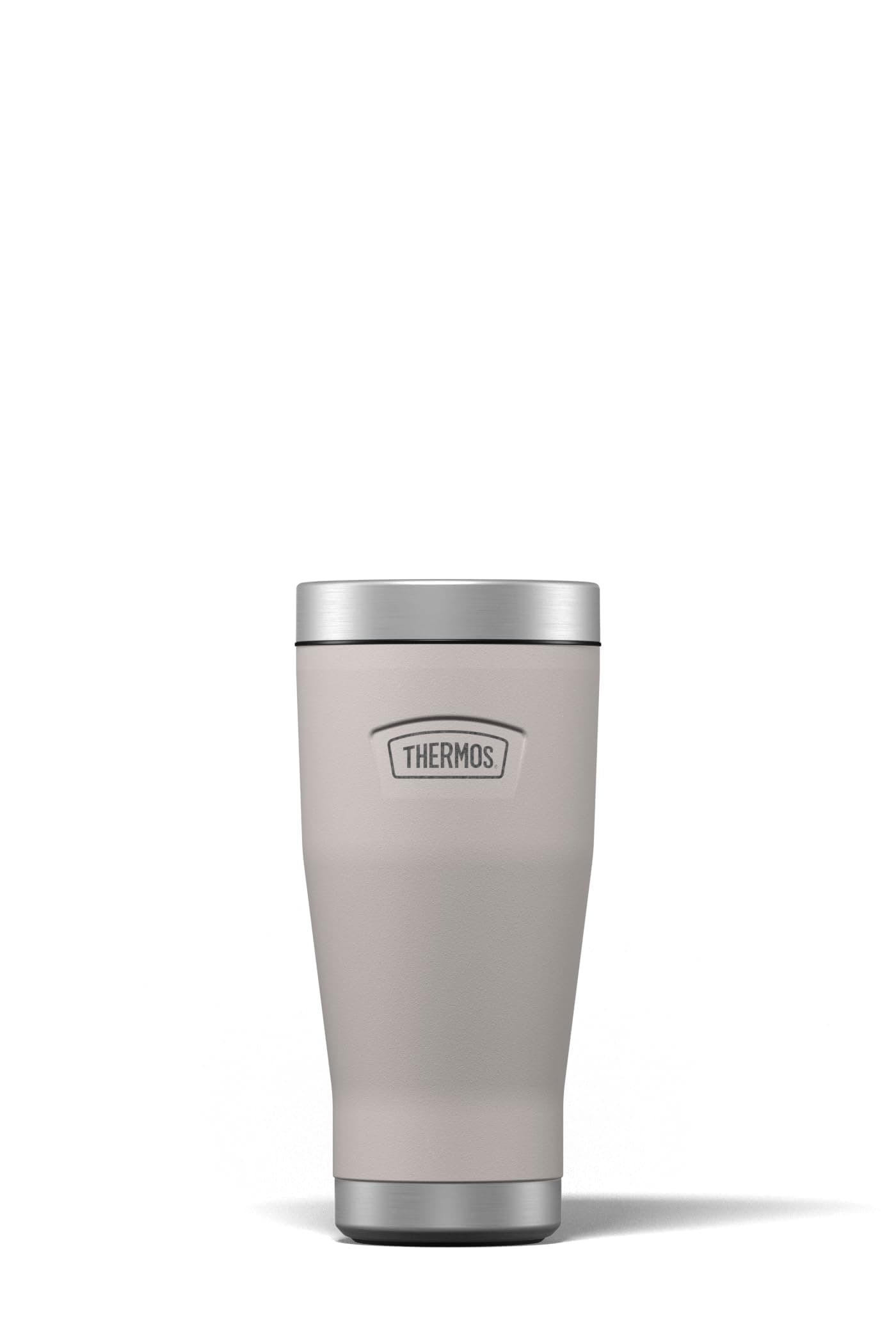 Icon Sandstone Travel Tumbler (470ml), Reusable Insulated Stainless Steel Coffee Cup for Hot or Cold Drinks, Vacuum Sealed Water Flask with a Leak-Proof Lid, 7hr Hot/22hr Cold