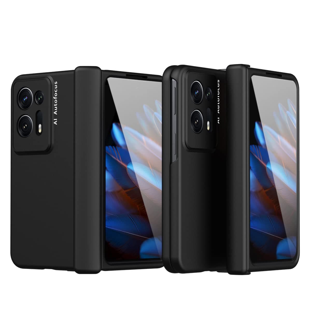 Jarttarn Compatible with Oppo Find N2 Case Hinge Coverage Protective Case PC Magnetic All-Inclusive Shockproof Cover for Oppo Find N2 5G (Black)