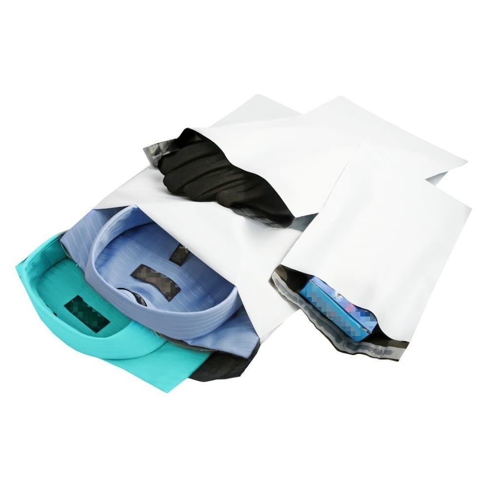 Metrogalaxy 10" x13" - 100PC White/Light Gray Poly Mailers Envelopes Bags with Adhesive Self Sealing Strip, Mailing Shipping Packaging Supply, Water Resistant Bags, 100PC