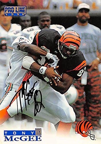 Autograph Warehouse 248908 Tony McGee Autographed Football Card - Cincinnati Bengals 1996 Pro Line - No. 119