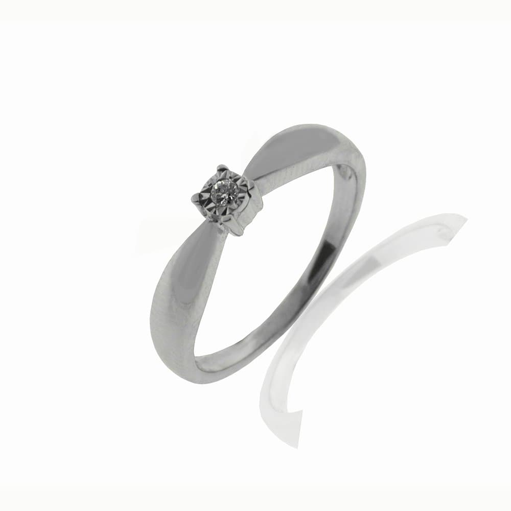 Engagement Diamond 10k White Gold Ring