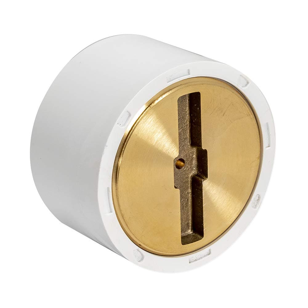 EZ-FLO15336, White PVC Cleanout with Brass Plug, 3 x 4-Inch, 3 inch x 4 inch