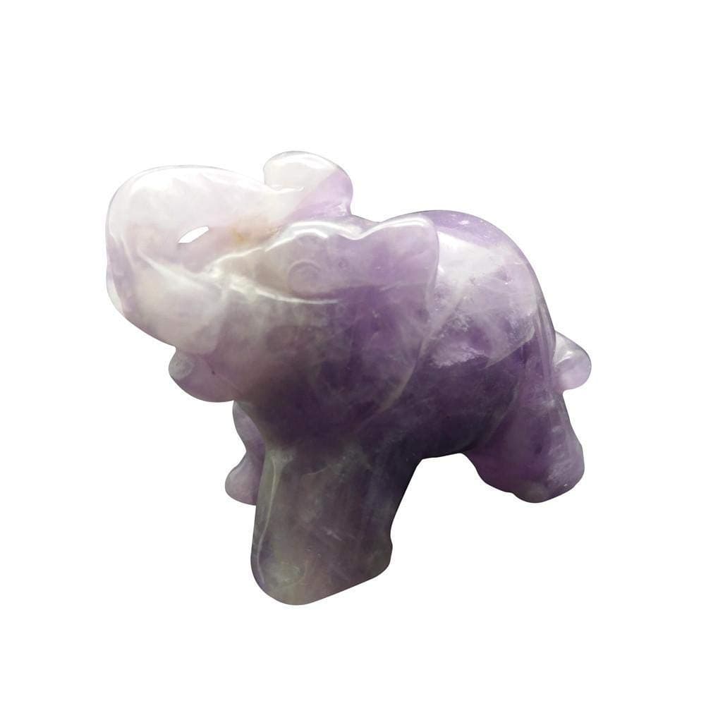 myonly Natural Crystal Elephant Gifts and Decor Healing Energy Crystal Gemstone Carved Elephant Statue Lucky Figurine Decoration Craft Ornament 1.5Inchment 1.5Inch