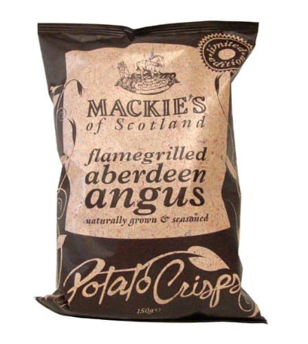 Mackies of Scotland Flamegrilled Aberdeen Angus Potato Chips, 5.3-Ounce (Pack of 12)