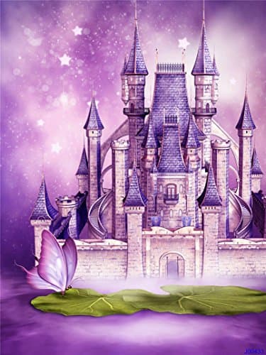 5ft6.5ft Background Photography Purple Princess Castle Backdrops Newborn Baby Photo Studio