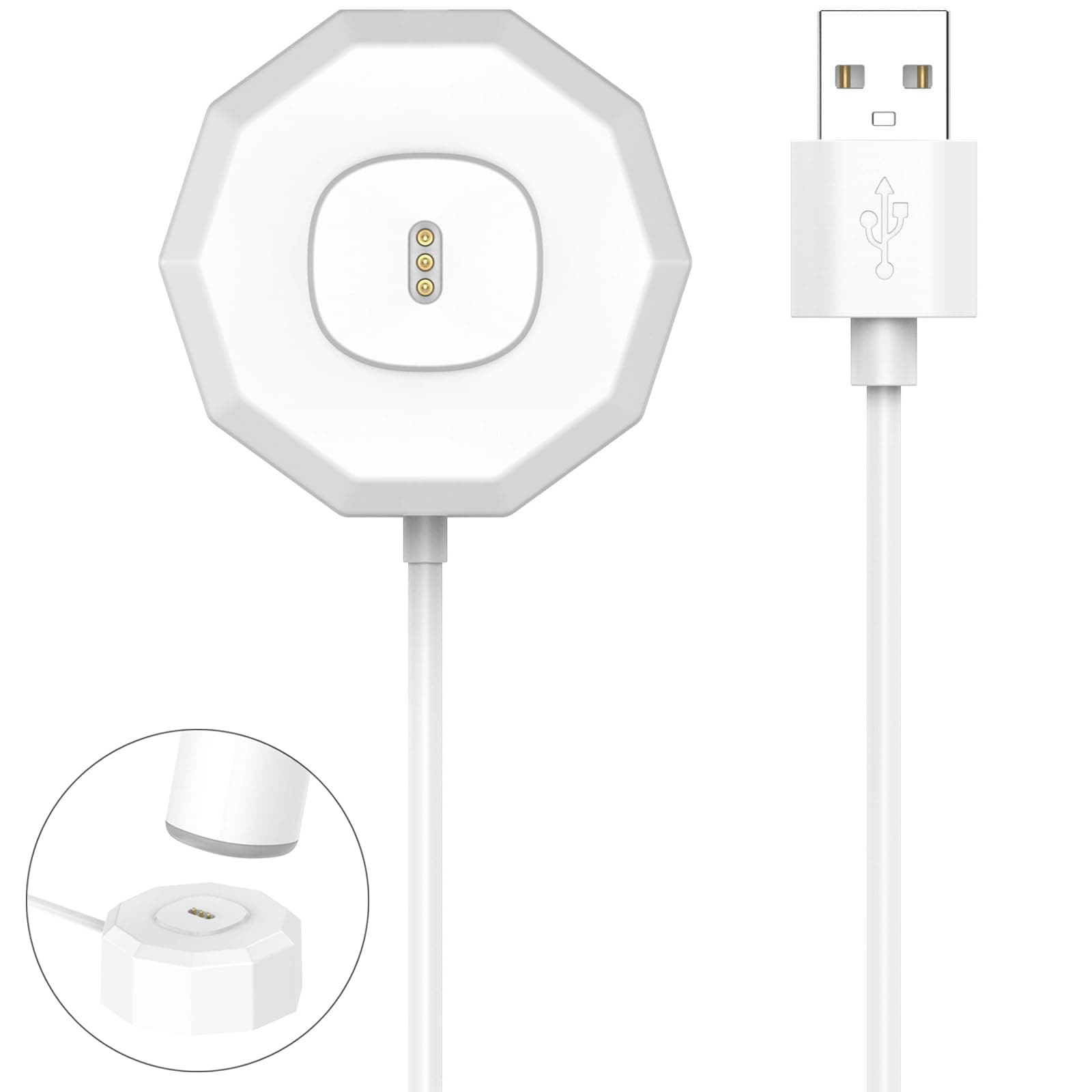 Charger for Laifen Electric Toothbrush, Replacement Charging Cable Dock Base for Laifen LFTB01-S/A/P Toothbrushes (White)