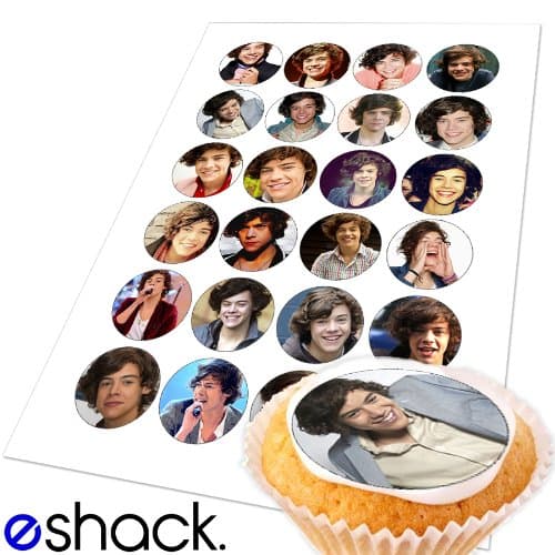 Cakeshop 24 x Harry Styles 1 Direction Edible Cake Toppers