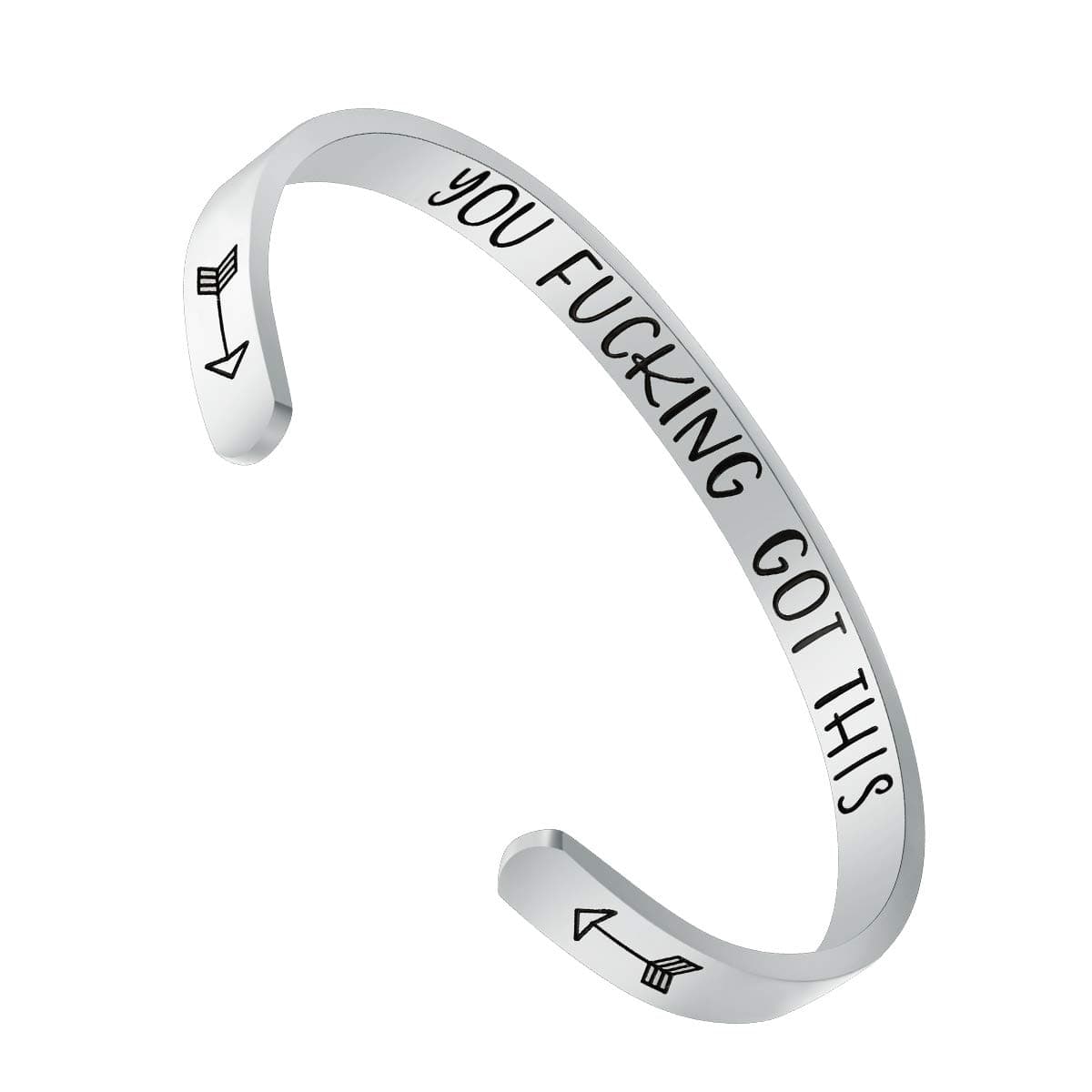 RoseJeopal Graduation Gifts You got This Bracelets Engraved Inspirational Mantra Quote Cuff Bangle for Women and Teen Girls