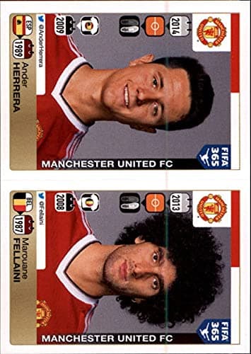 2015 Panini FIFA 365 Soccer Sticker 322 Ander Herrera 326 Marouane Fellaini