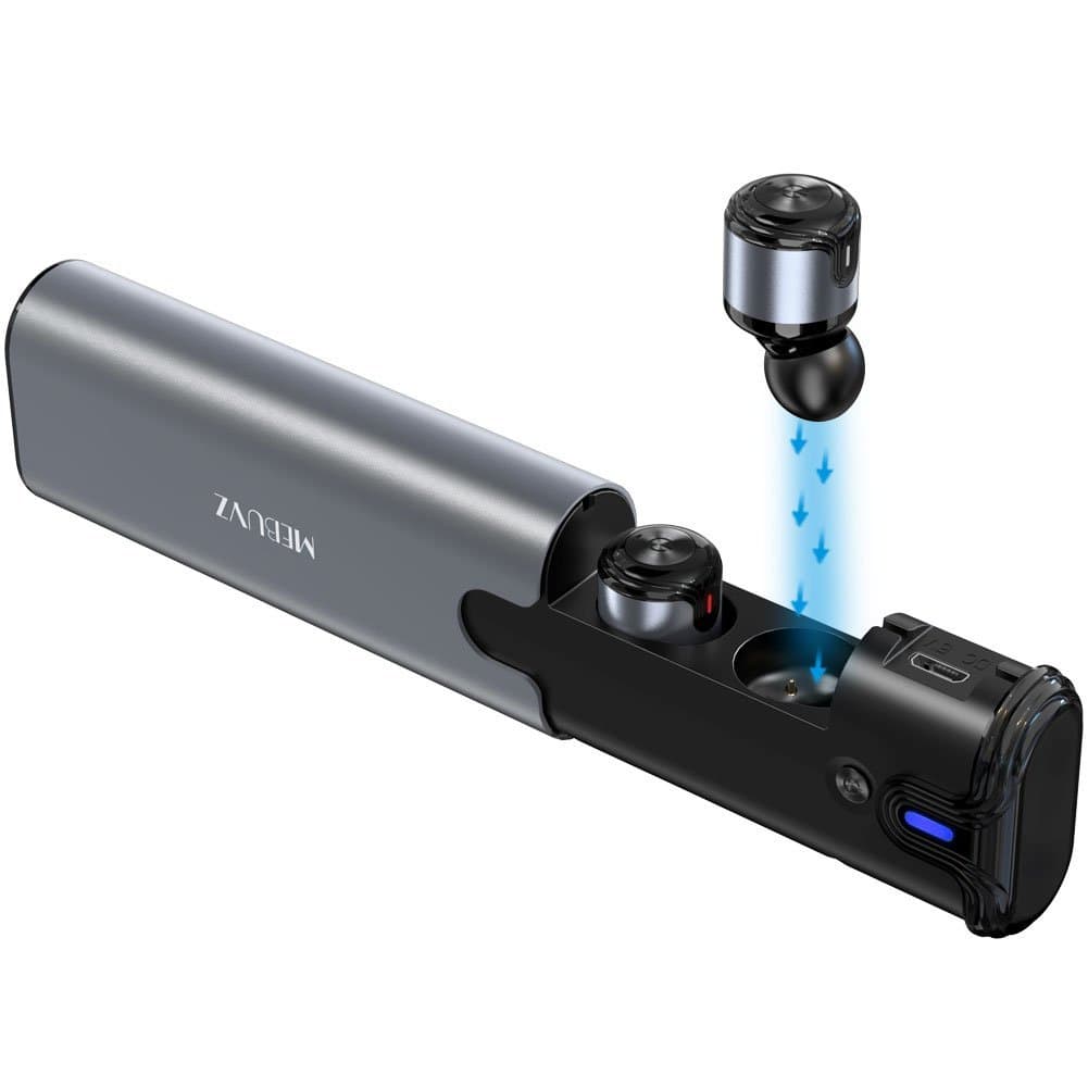 MEBUYZ True Wireless Earbuds Bluetooth 4.2 Earphones Fashion Portable Stereo Headset with Charging Box for Android/IOS/Any Bluetooth Enabled Devices