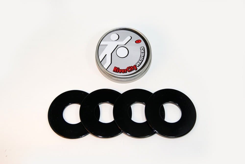 RiverCity Pitching Washers: (4) Black 2.5 Inch Washers