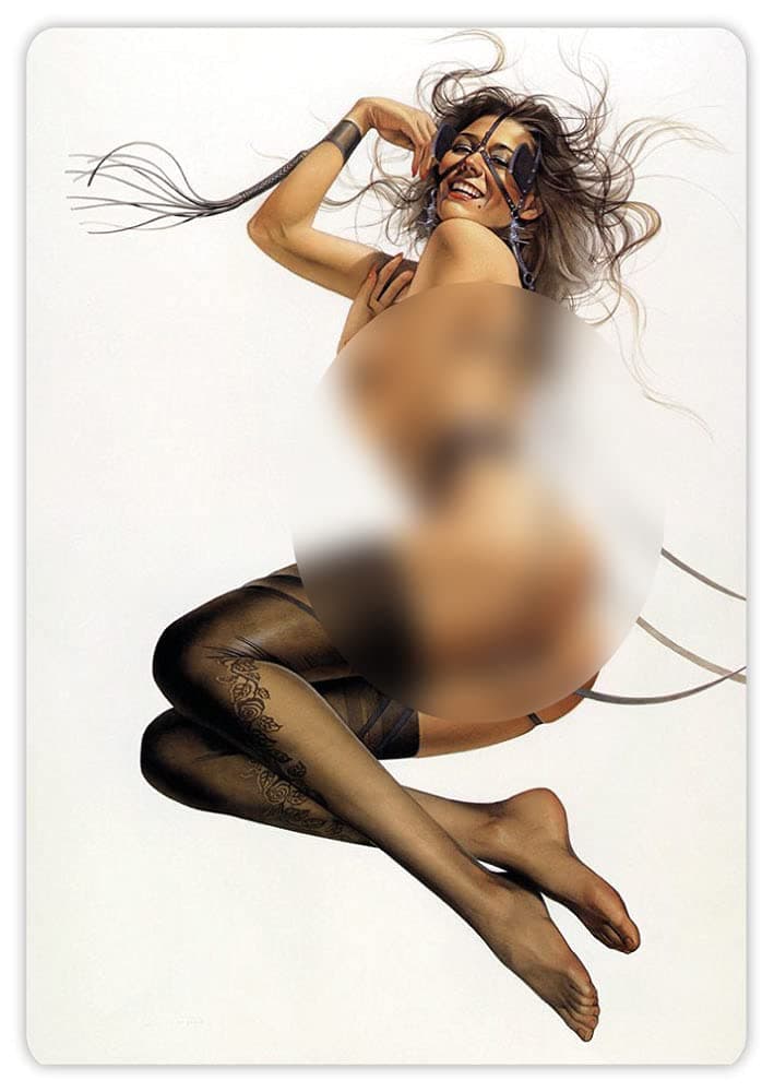 Pinup pin up pin-up a Girl with a Whip Sticker Decal 4" x 5"