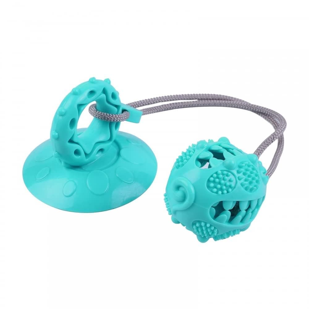 KASTWAVE Dog Tug of War Rope, Suction Cup Dog Toy, Toys for Dogs to Stop Boredom, Dog Chew Squeaky Rope Toy Indestructible Pet Chew Toys for Clean Teeth & Food Dispensing