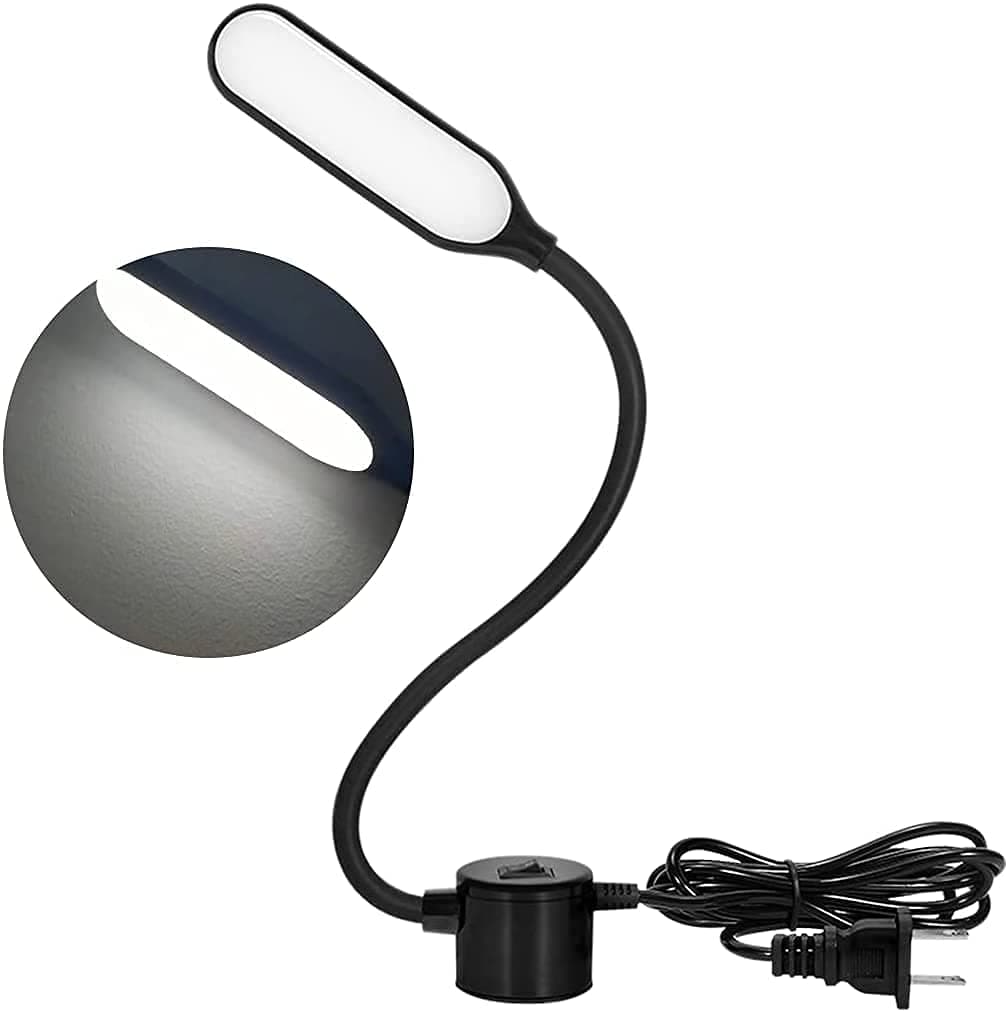 Sewing Machine Light with 30 LED's, Magnetic Mounting Base Working Lamp for Home Study,Reading Book lamp,Bedside lamp, Desk Light, 360 Degree Movable – Black Color -(Indian Plug)