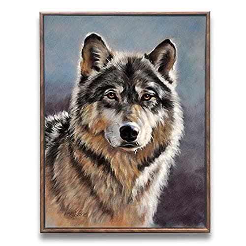 Sumeru Animals Canvas Wall Art Paintings Abstract Wolf 2 Artworks for Home Living Bedroom Office Decoration,1 Piece, 12x16 inch, Stretched and Framed
