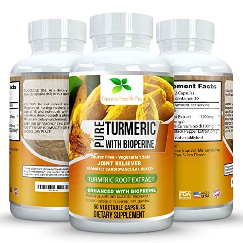 Turmeric Curcumin with Bioperine® Black Pepper Extract 1200MG: Natural Anti Inflammatory