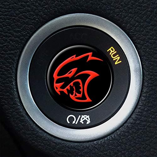 Hellcat Ignition Push Start Button Overlay for Dodge Challenger and Charger (Red 109)