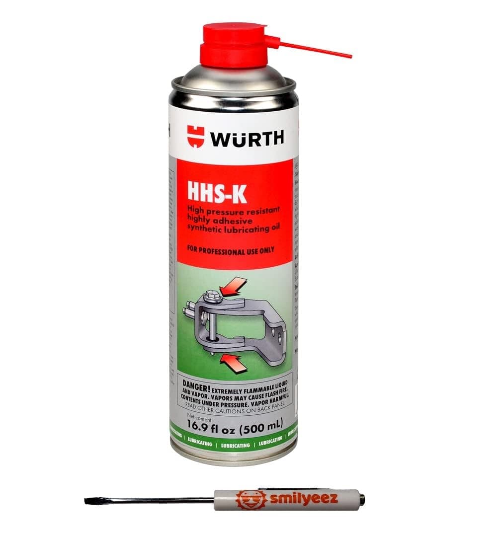 Listing for Wurth HHS-K Hinge Lubricant aerosol can 500 mL (1 Can) with Smilyeez Pocket Screwdriver