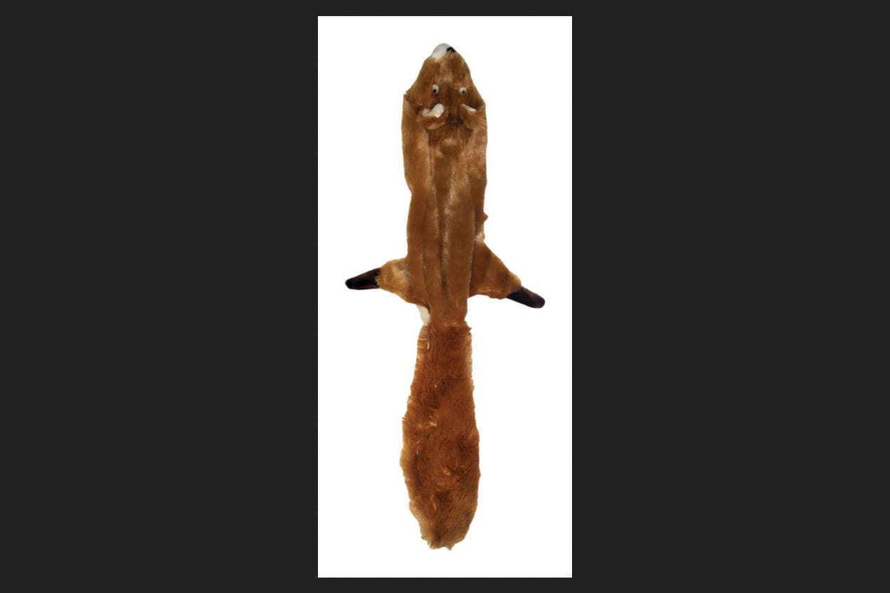 SPOT Skinneeez Squirrel 23-Inch Stuffing-Free Plush Dog Toy – Realistic Design with 2 Squeakers – Durable, Soft Polyester for Medium & Large Dogs – Tug, Fetch & Shake Play – for Moderate Chewers