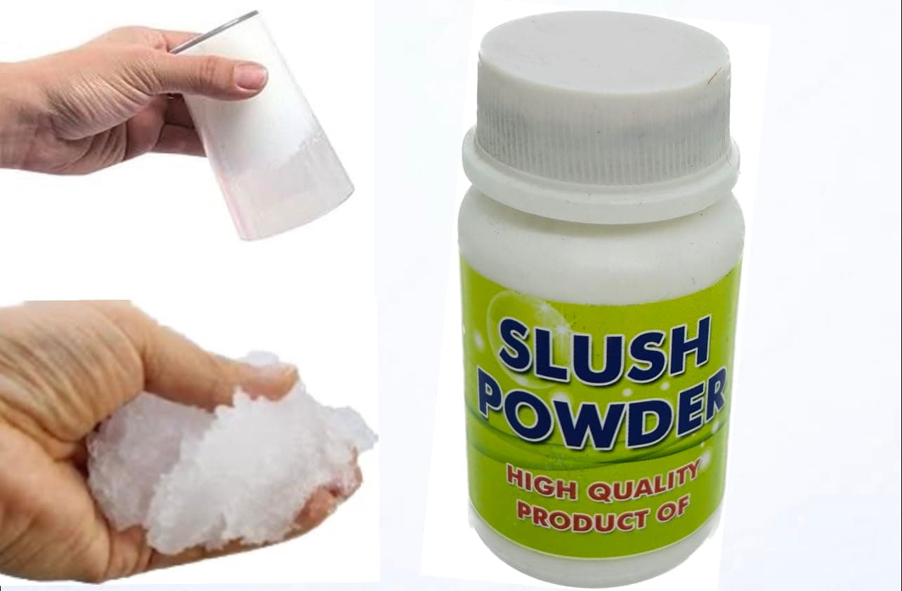 Slush Powder Magic Trick, Water To Ice Magic Powder (70 Gram), White, Kid