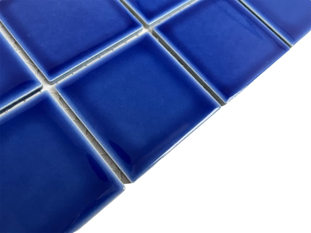 Tenedos 5 sq.ft. Electric Blue 3x3 Porcelain Tile – Polished Square Mosaic for Swimming Pools, Spas, Showers, Kitchen Countertops, Bathroom Walls & Backsplash
