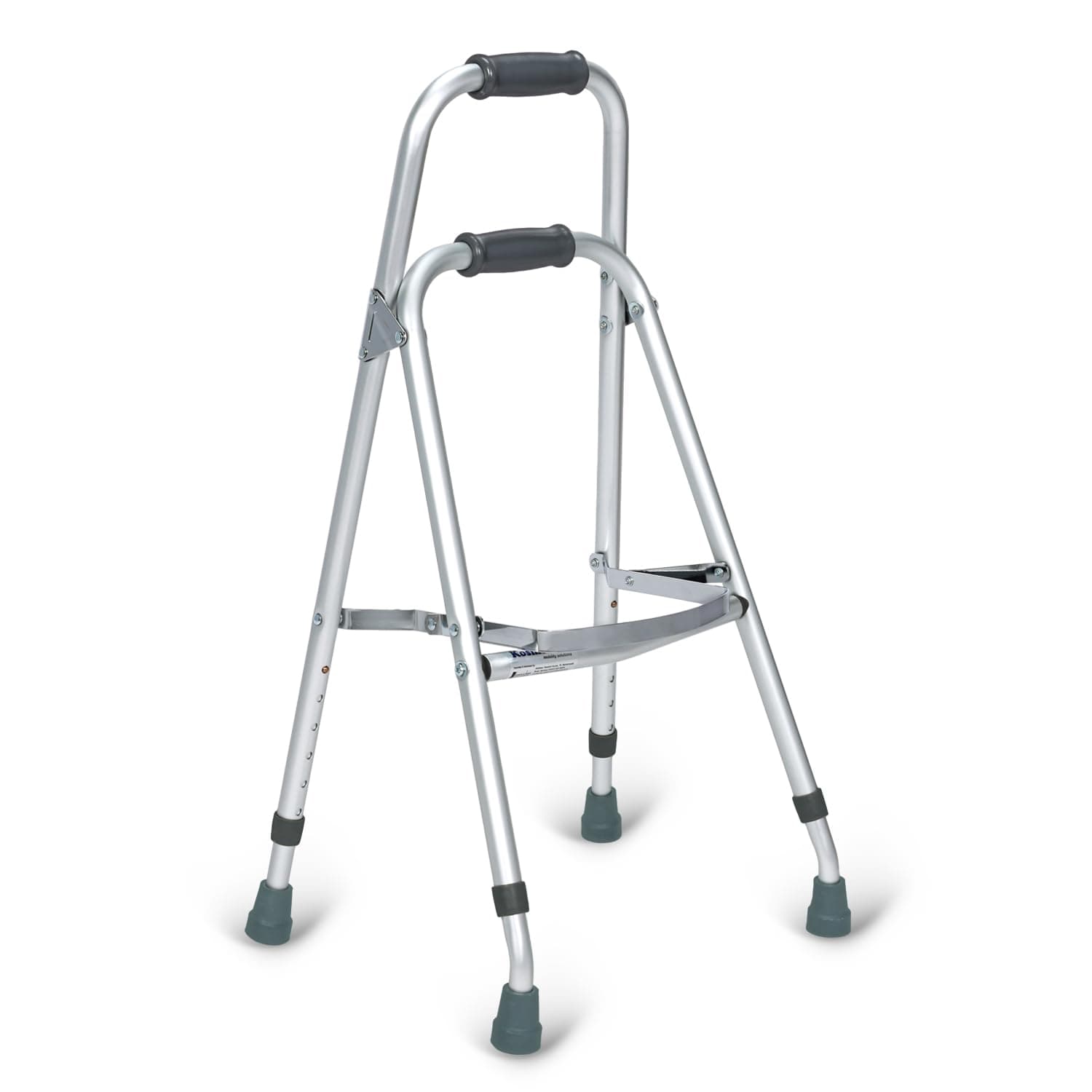 KosmoCare Premium Imported Light weight Aluminum Height Adjustable Folding Side-Style Hemi Walker - Silver
