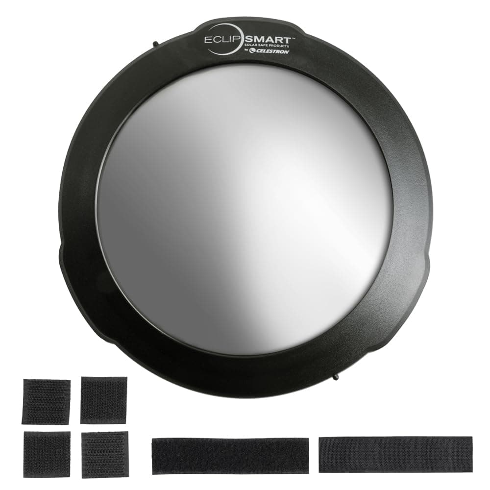 Celestron 94244 EclipSmart Solar Eclipse Telescope Filter – ISO 12312-2 Compliant, Secure Fit with Solar Safe Film, Works with 8” Schmidt-Cassegrain/EdgeHD Telescopes, Black