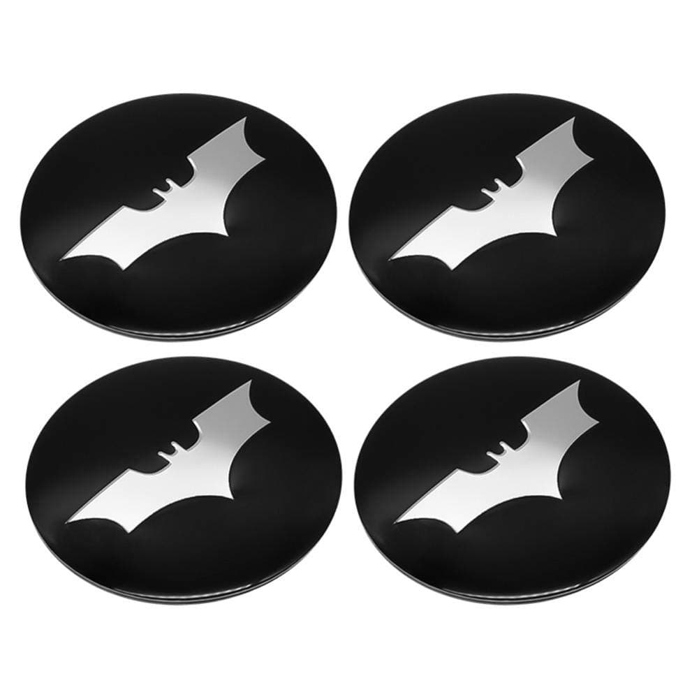 NCUIXZH 4PCS 56MM 60MM Batman Car Wheel Center Hub Caps Badge Sticker Wheel Dust-proof covers, For BMW Audi Kia Ford Toyota Honda Suzuki