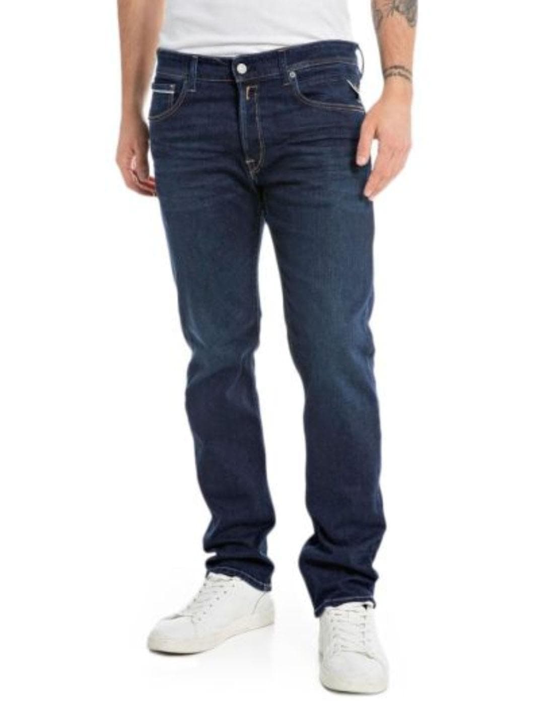 ReplayMen's Grover Straight Jeans, Blue
